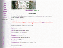 Tablet Screenshot of alternateuniverses.com